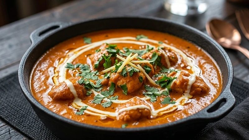Creamy butter chicken curry, the most ordered dish at Desi Swag in Winnipeg, MB
